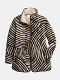 Inaya | Quilted Jacket with Hand-Drawn Retro Circular Design