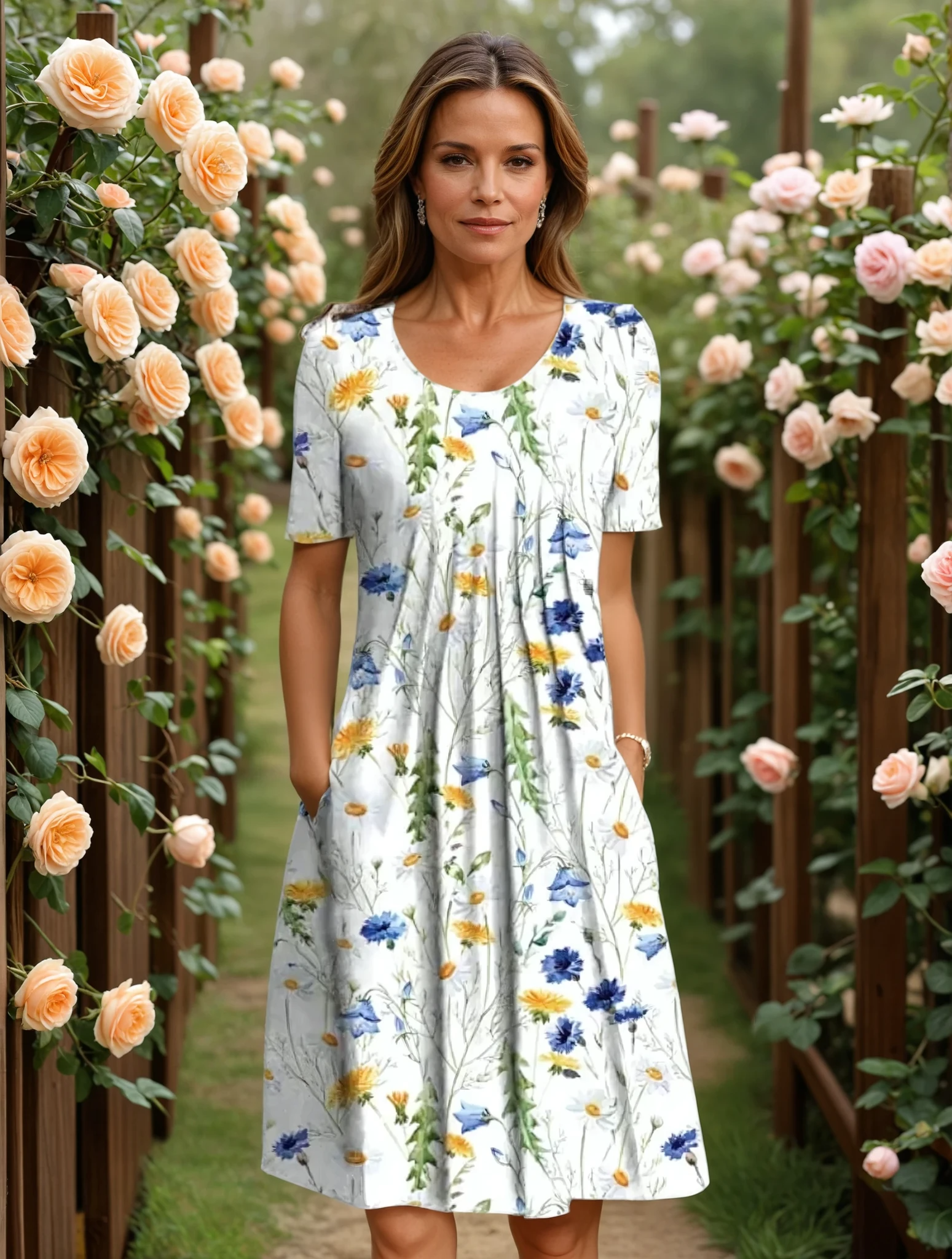 GENEVIEVE | ELEGANT DRESS WITH TUMMY COVERAGE
