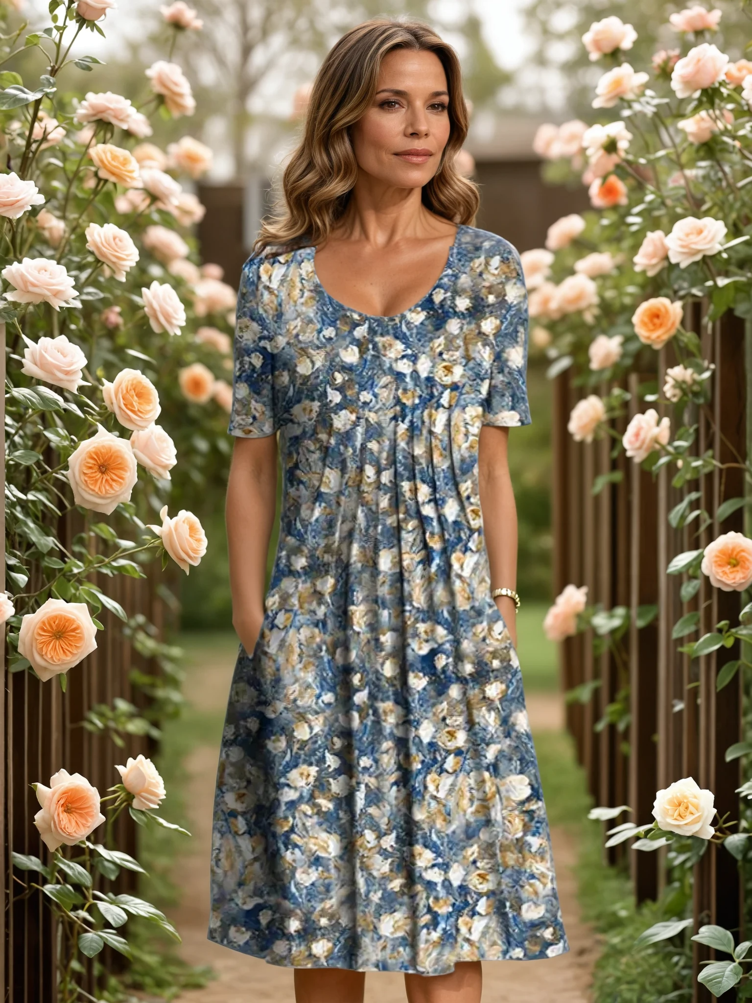 GENEVIEVE | ELEGANT DRESS WITH TUMMY COVERAGE