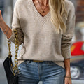 Aurelia™ | Effortless V-Neck Knit Sweater