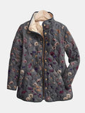 Niva | Quilted Jacket with Vintage Floral Print