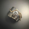 Retro Dark Silver Zirconia Ring