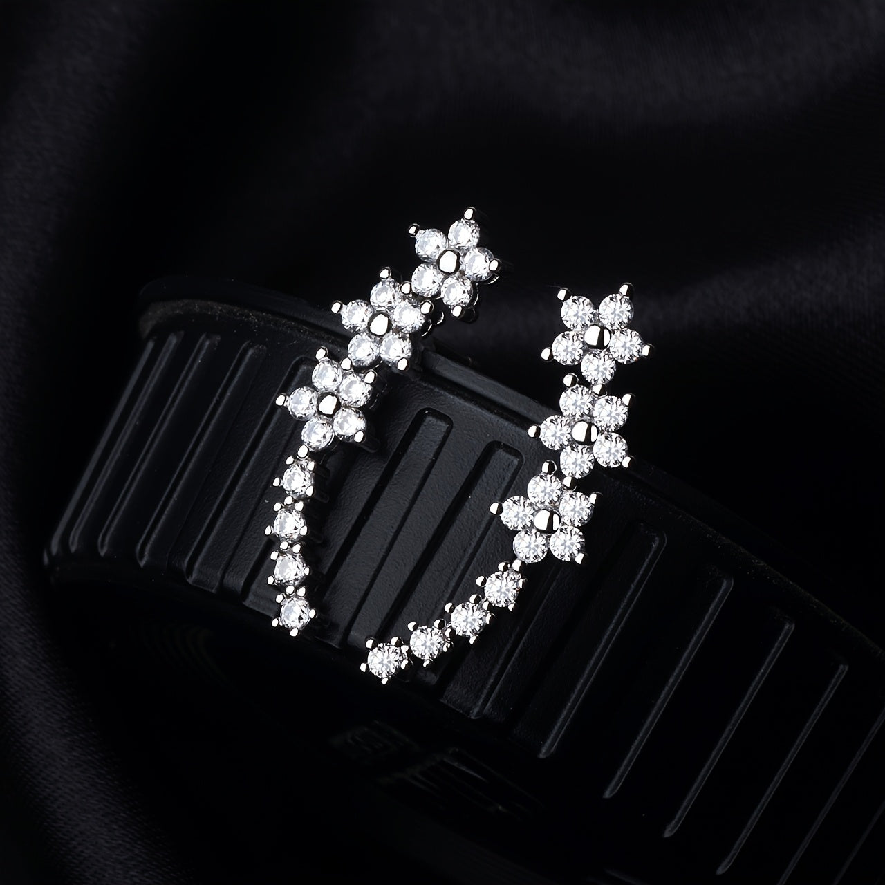 Floral Ear Climber Earrings