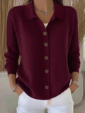 Andrea | V-Neck Cardigan with Collar