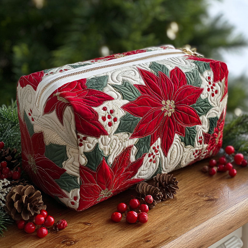 Hazel | Christmas Star Quilted Cosmetic Bag