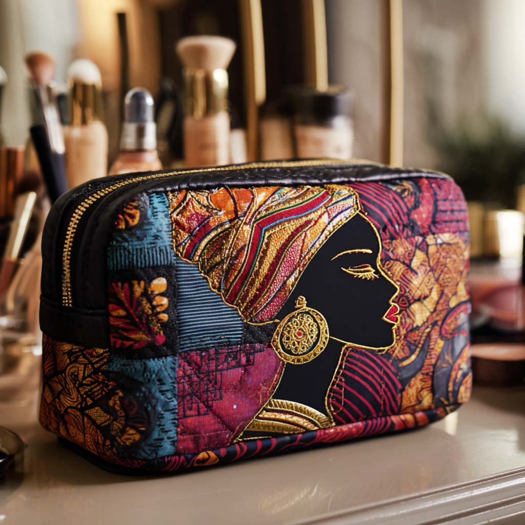 Delia | Radiant Motif Quilted Cosmetic Bag