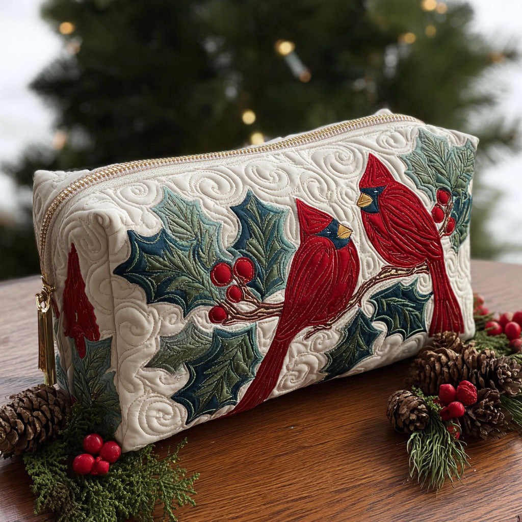 Violet | Red Fantasy Quilted Cosmetic Bag