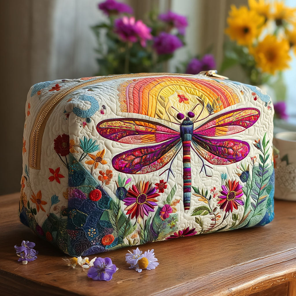 Nina | Delicate Wings Quilted Cosmetic Bag