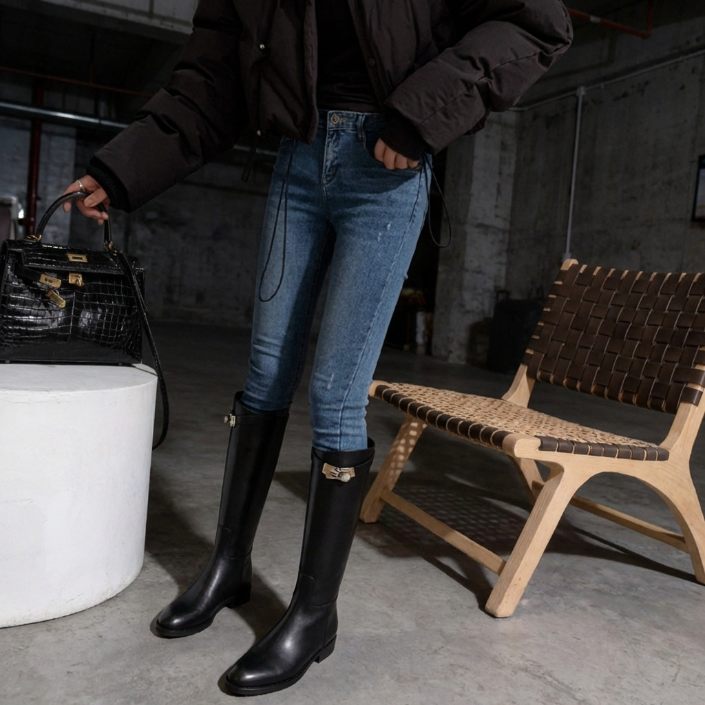 Kim's | WOMEN'S BOOTS | KNEE HIGH | BUCKLE