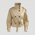 KIM'S | WOMEN'S TRENCH JACKET | CROPPED | BELTED