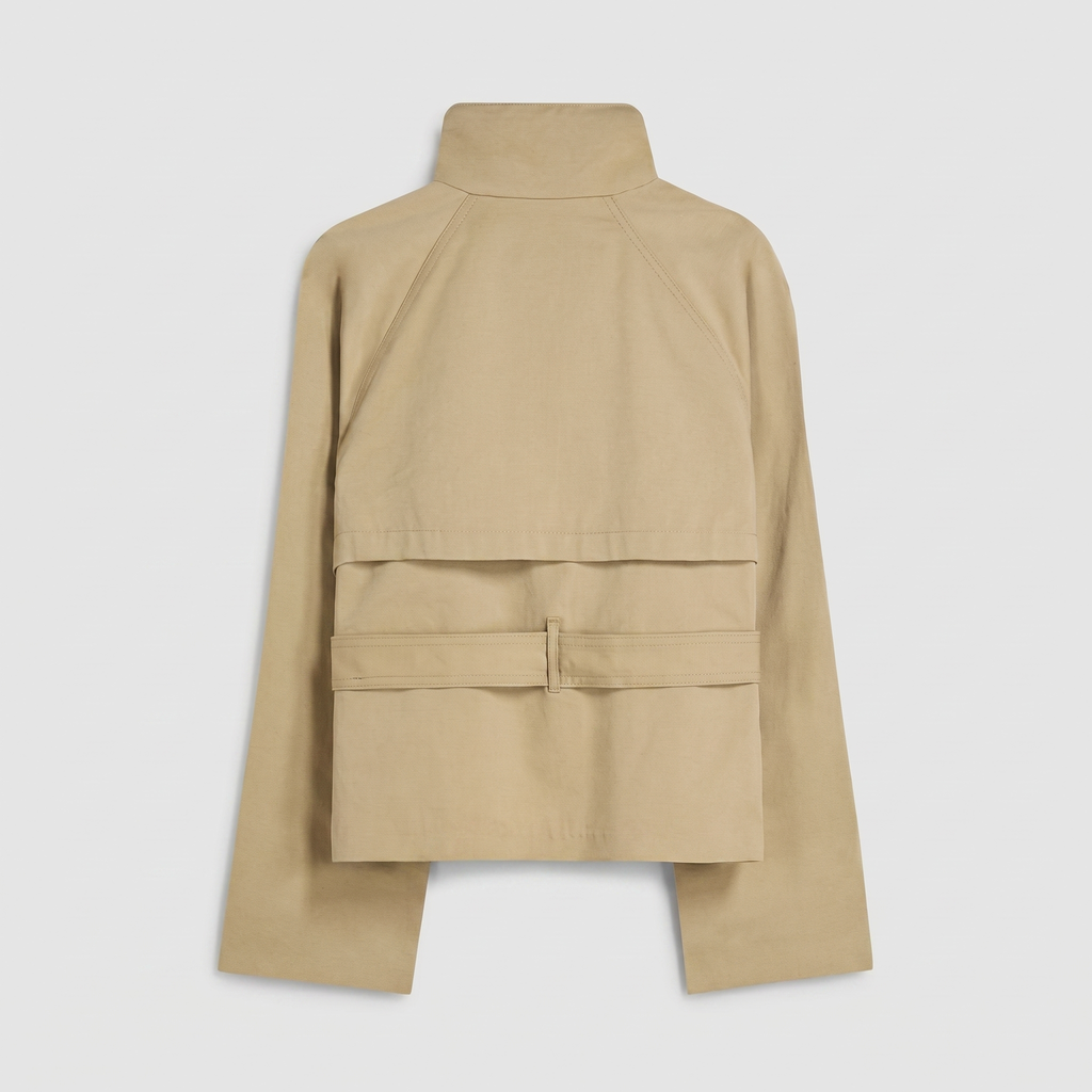 KIM'S | WOMEN'S TRENCH JACKET | CROPPED | BELTED