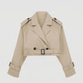KIM'S | WOMEN'S TRENCH JACKET | CROPPED | BELTED