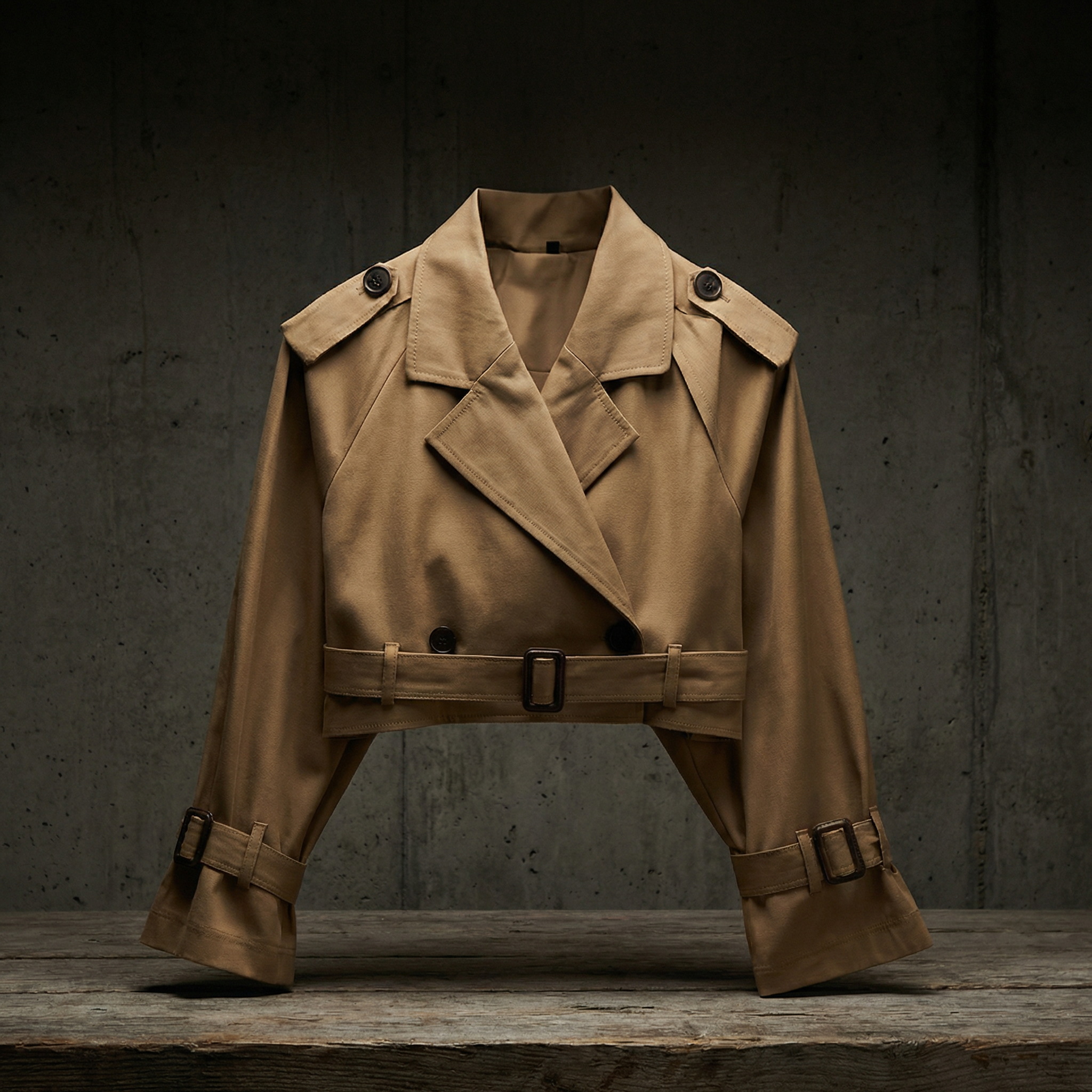 KIM'S | WOMEN'S TRENCH JACKET | CROPPED | BELTED