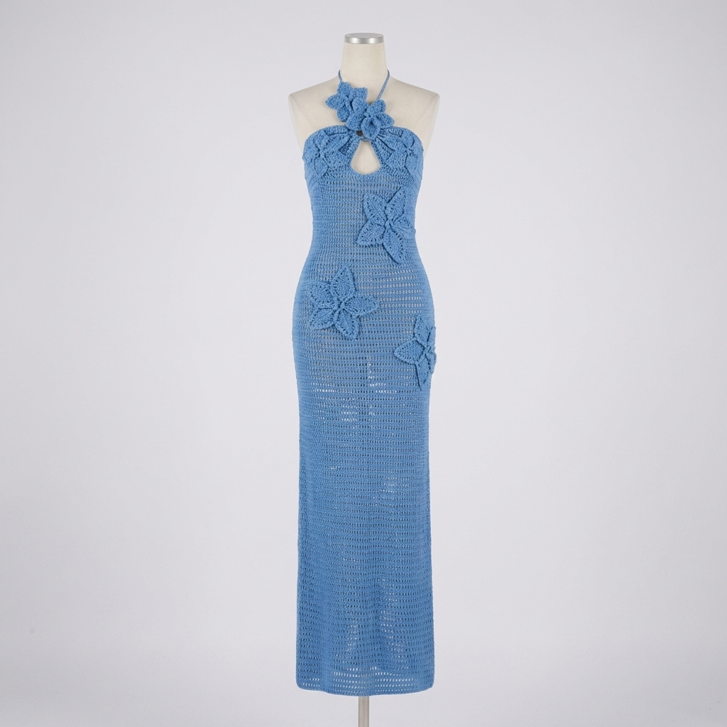 Kim's | WOMEN'S DRESS | MAXI | CROCHET HALTER