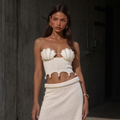 Kim's | WOMEN'S TWO-PIECE SET | CROCHET | PEARL DETAIL
