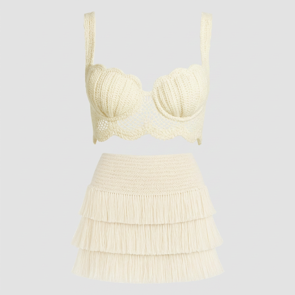Kim's | WOMEN'S TWO-PIECE SET | CROCHET | FRINGE