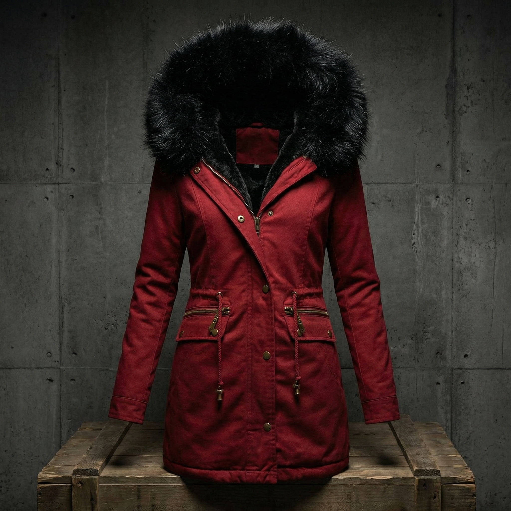 KIM'S | WOMEN'S PARKA JACKET | HOODED | TRIM DETAIL