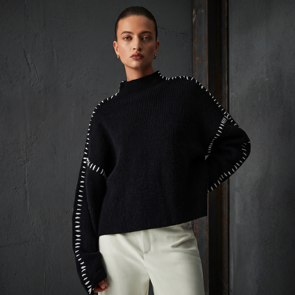 KIM'S | WOMEN'S SWEATER | RIBBED | STITCH DETAIL