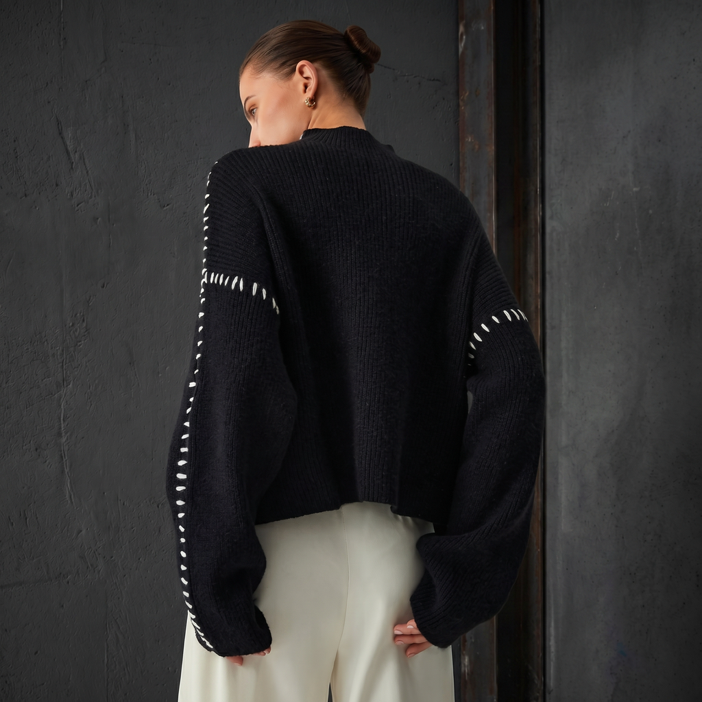KIM'S | WOMEN'S SWEATER | RIBBED | STITCH DETAIL