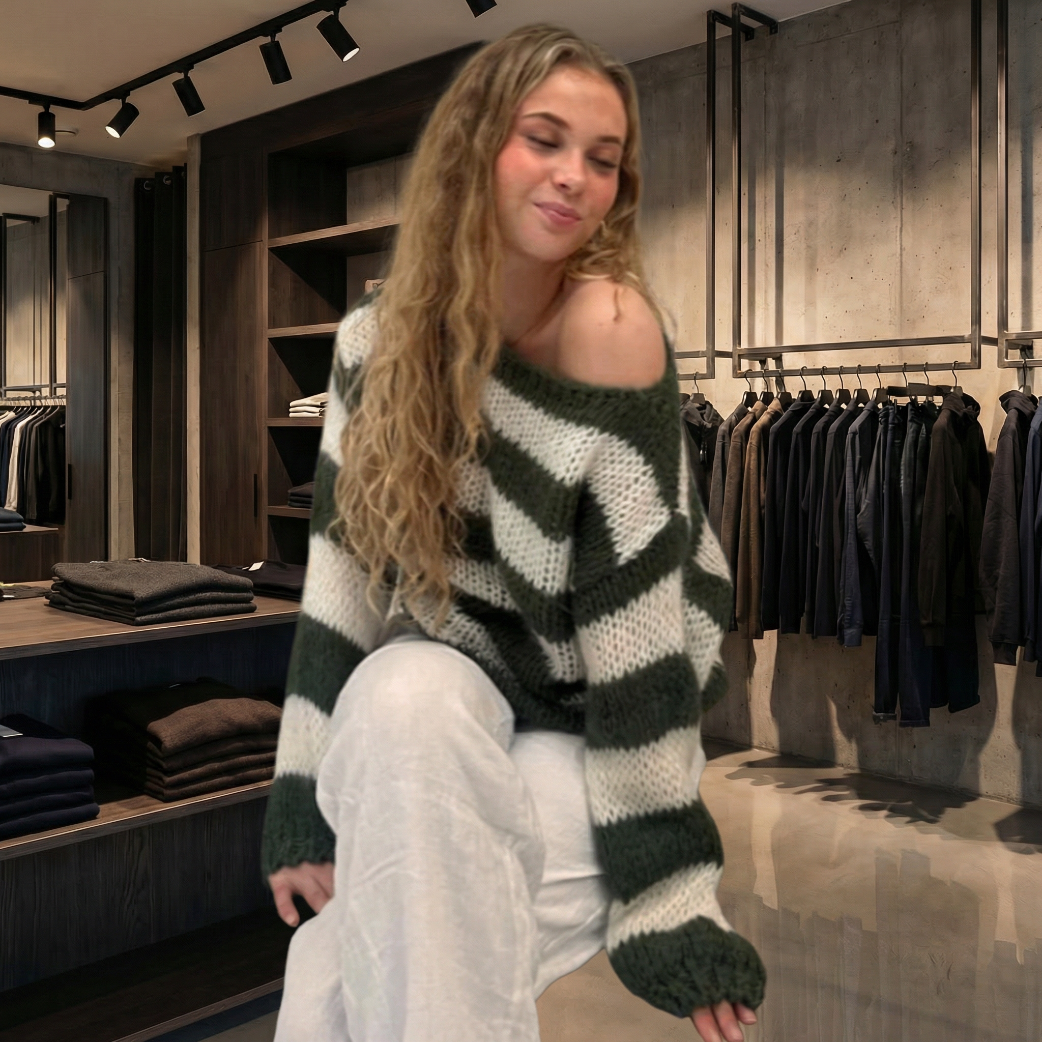 KIM'S | WOMEN'S SWEATER | LONG SLEEVE | STRIPED