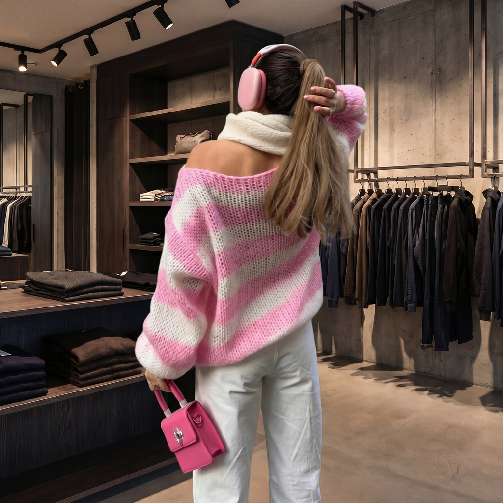 KIM'S | WOMEN'S SWEATER | LONG SLEEVE | STRIPED