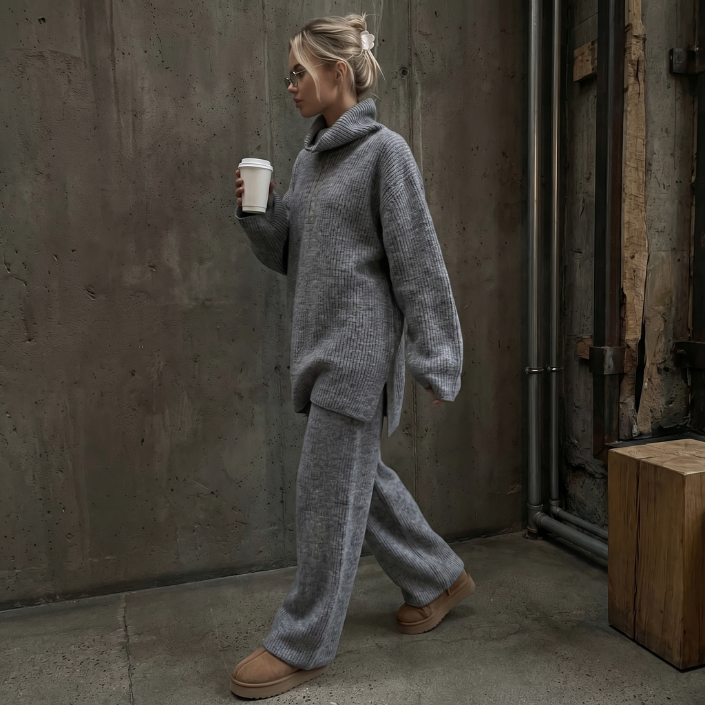 KIM'S | WOMEN'S LOUNGE SET | TWO PIECE | RIBBED