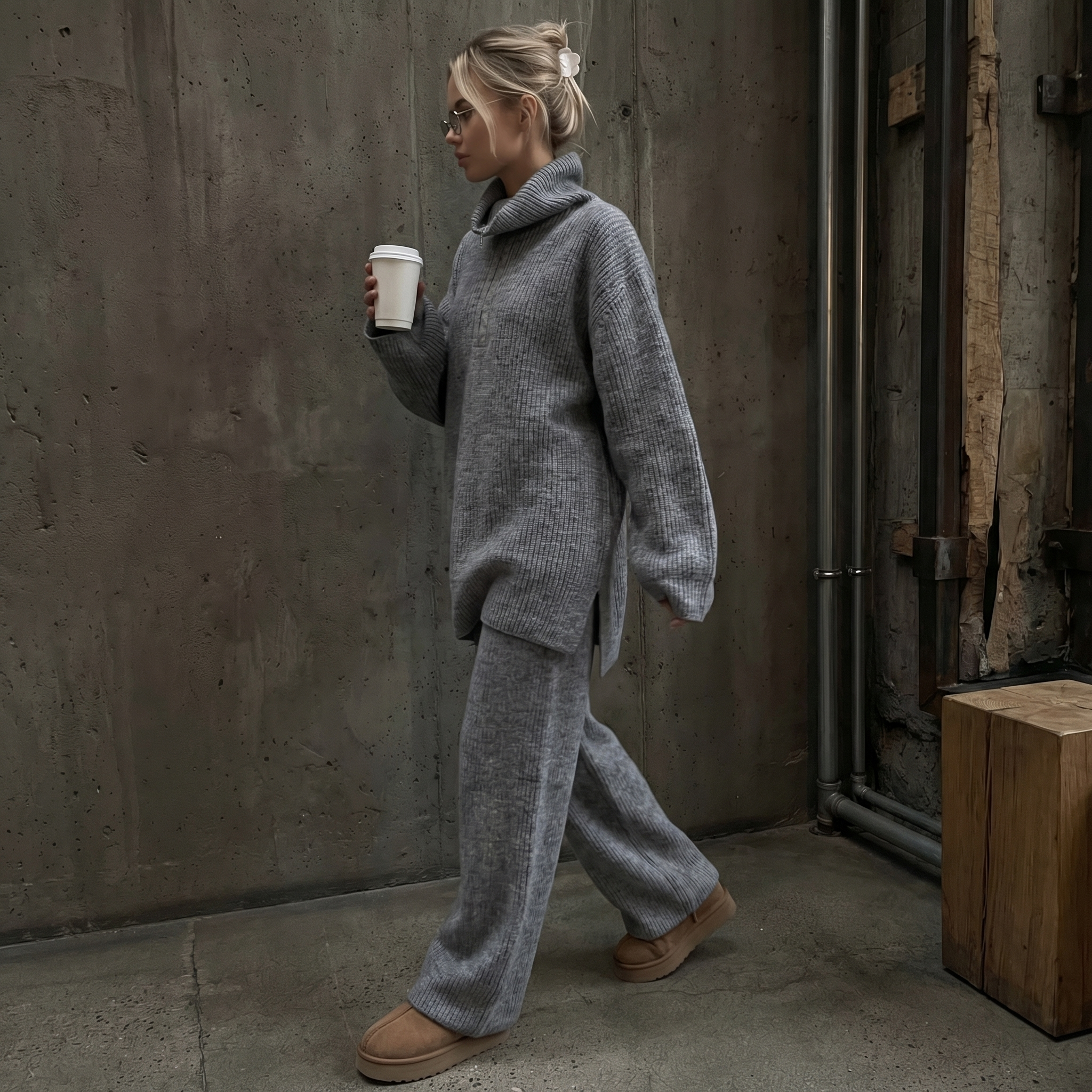 KIM'S | WOMEN'S LOUNGE SET | TWO PIECE | RIBBED