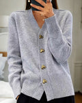 Remy - Heart-Button Knit Cardigan